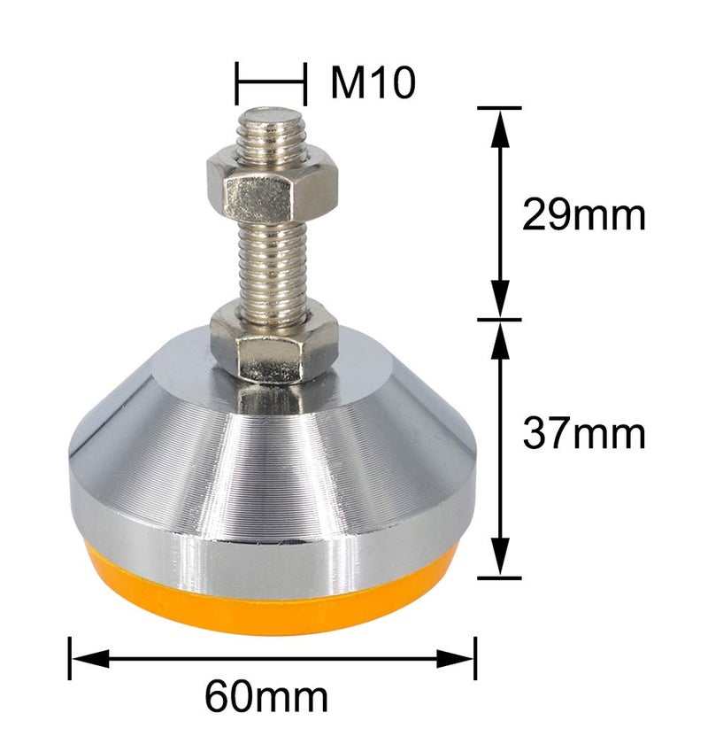 Wolfride 2Pcs Machine Leveling Feet Heavy Duty M10 Thread Adjustable Leg Leveler for Workbench, Machine - Image 2